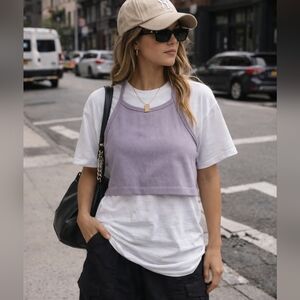 EUC Ribbed Cropped Tank Top size M/L